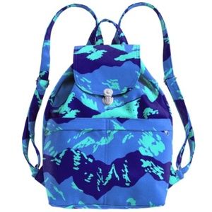 NWT! Baggu Blue Camouflage Canvas Backpack